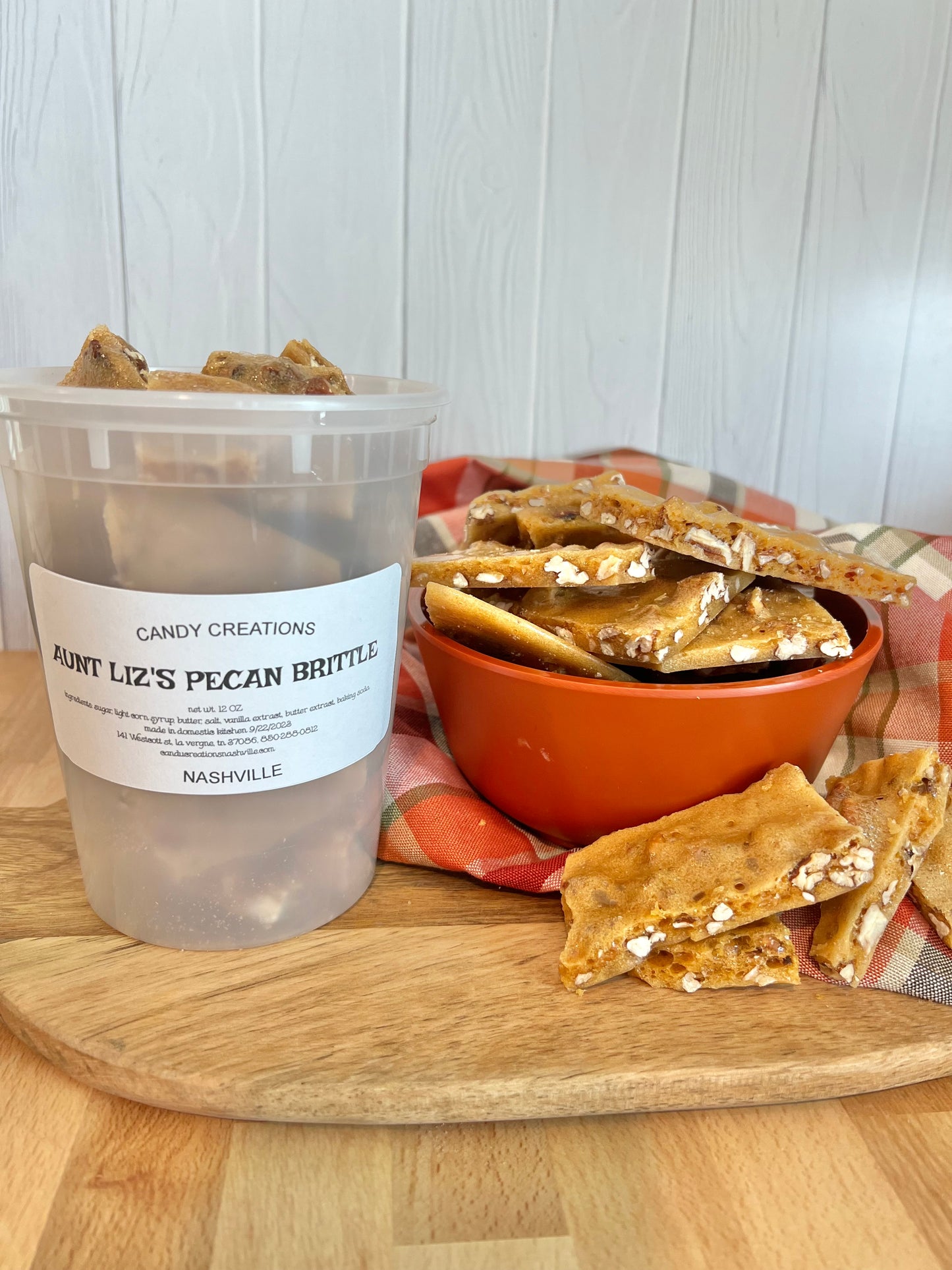 14 OZ AUNT LIZ’S GOURMET PECAN BRITTLE