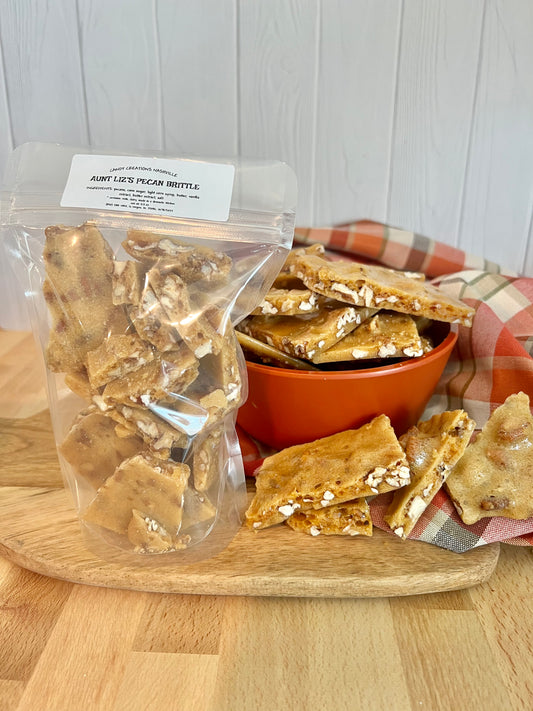 5.5 OZ AUNT LIZ’S GOURMET PECAN BRITTLE